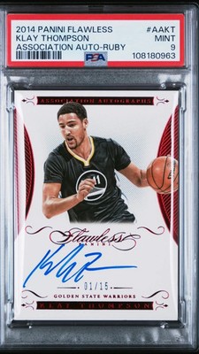 2014-15 Panini Flawless Autographs Ruby Klay Thompson Auto 01/15 Golden State