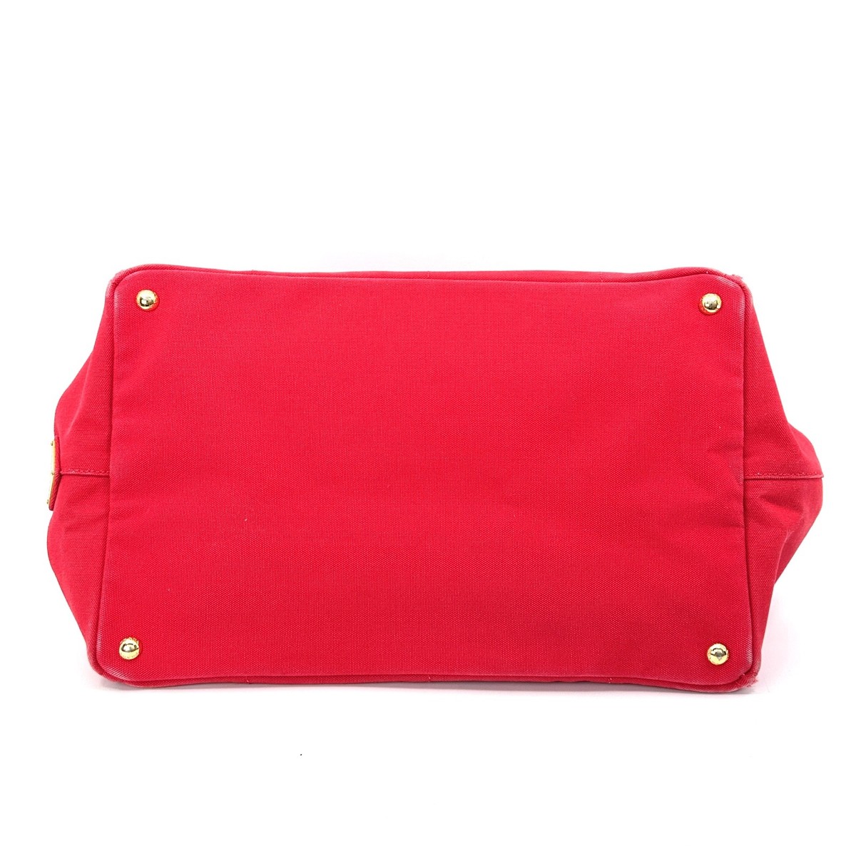 PRADA Canapa Tote Bag L Size Canvas Red Authentic #353 | eBay
