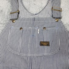 SEARS Hickory Striped Bib Overalls Railroad Conductor Union Made USA Vintage XL