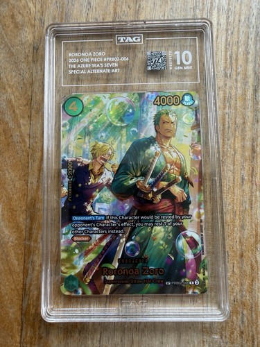 Roronoa Zoro (SP Card) graded TAG 10 for sale on eBay