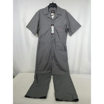 Dickies Gray Work Utility Coverall One Piece Jumpsuit Men's MEDIUM