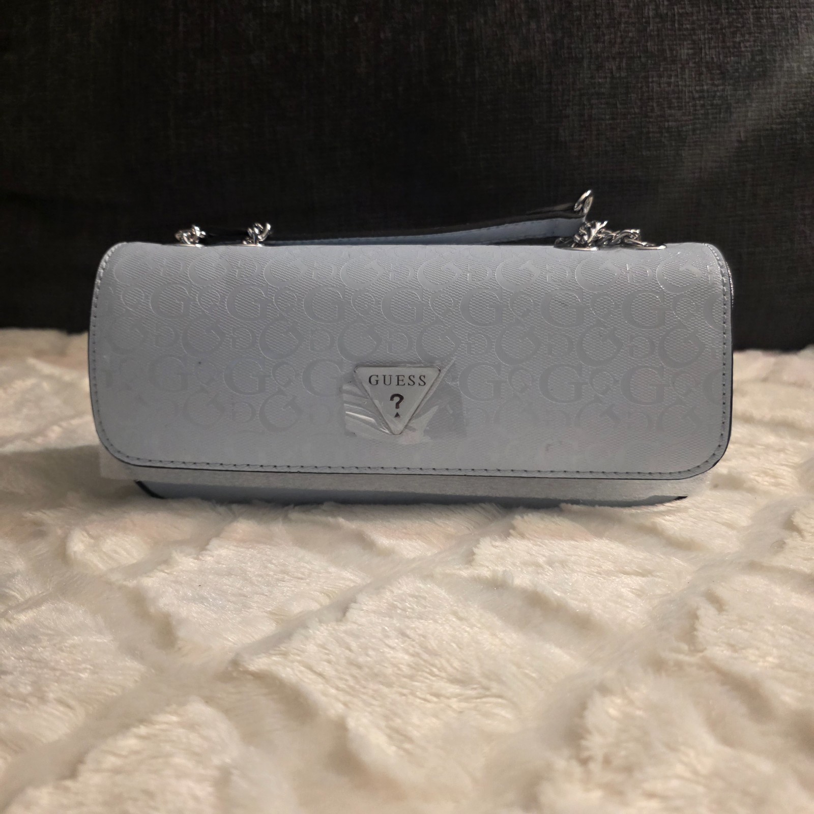 Guess Topanga Convertible Crossbody Ice blue Bag Slate silver grey New purse