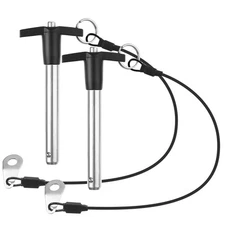 2-Pack 0.47-inch T-Handle Quick Release Pin 2.76-in Usable Stainless Steel