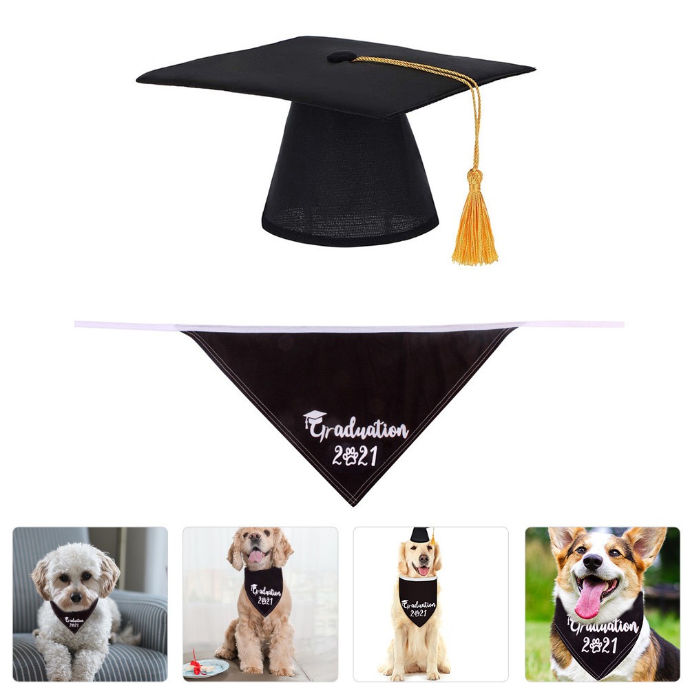 Set di 2 cappelli di laurea per cani