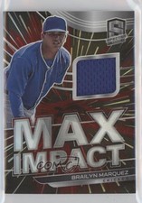 2021 Panini Spectra Max Impact Materials Hyper Prizm 29/75 Brailyn Marquez 00ma