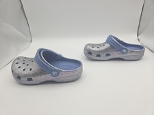 Crocs Clogs Womens 2 Classic Iridescent Glitter Purple/Lilac Sparkle