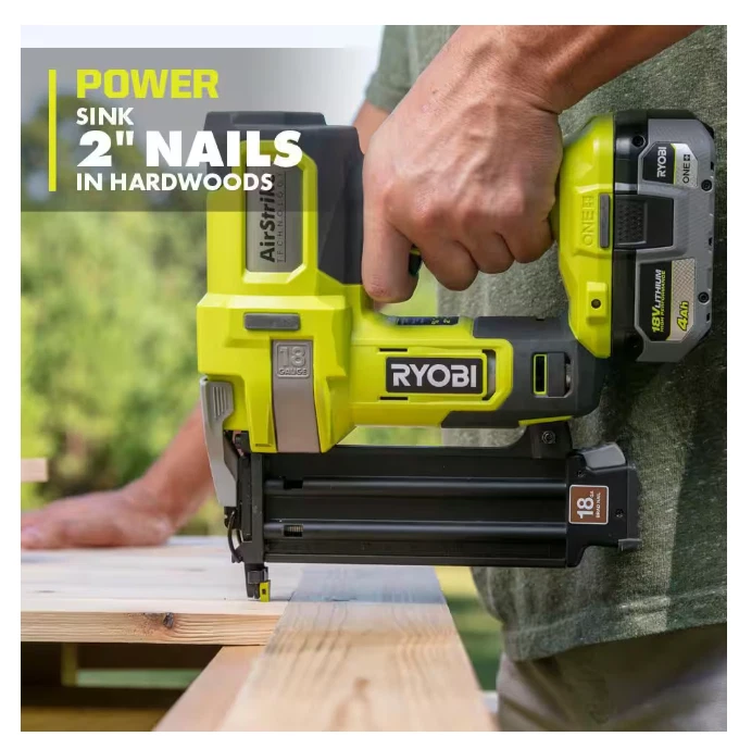 RYOBI ONE+ 18V 18-Gauge Cordless AirStrike Brad Nailer (Tool Only) NEW - Image 4 of 4