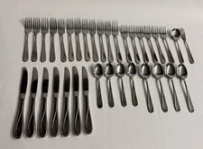 35 Pieces Flatware USA Oneida Flight Reliance Stainless Forks Spoons Knives