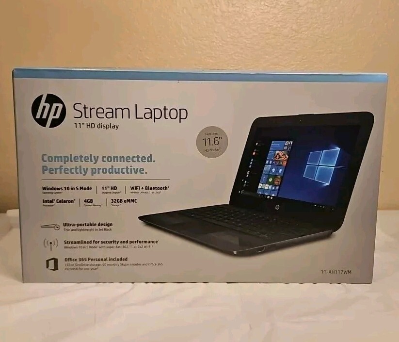 New Sealed HP Stream Laptop 11-AH117WM Stream 11