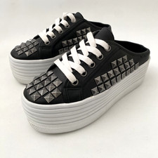 Steve Madden Studded Platform Womens Sneakers 5 M Slip On Lace Up Comfort Shoes