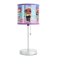 Idea Nuova LOL Surprise Stick Table Kids Lamp with Pull Chain, Themed Printed...