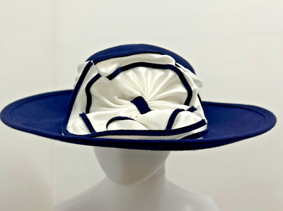 VTG Blue Anita Pineault Fascinators Hat Funeral, Kentucky 