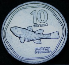 Philippines 10 Sentimos, 1989 Gem Unc~Pygmy Goby-Worlds Smallest Fish~Free Ship 