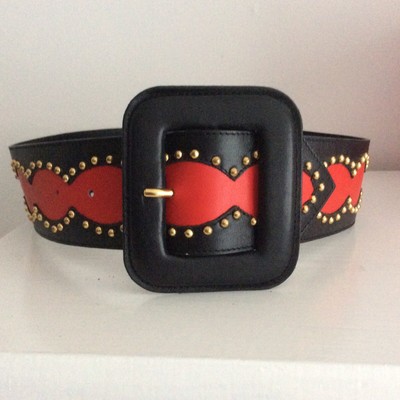red ysl belt