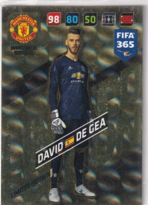 Panini FIFA 365 2018 Soccer No. David De Gea Limited Edition