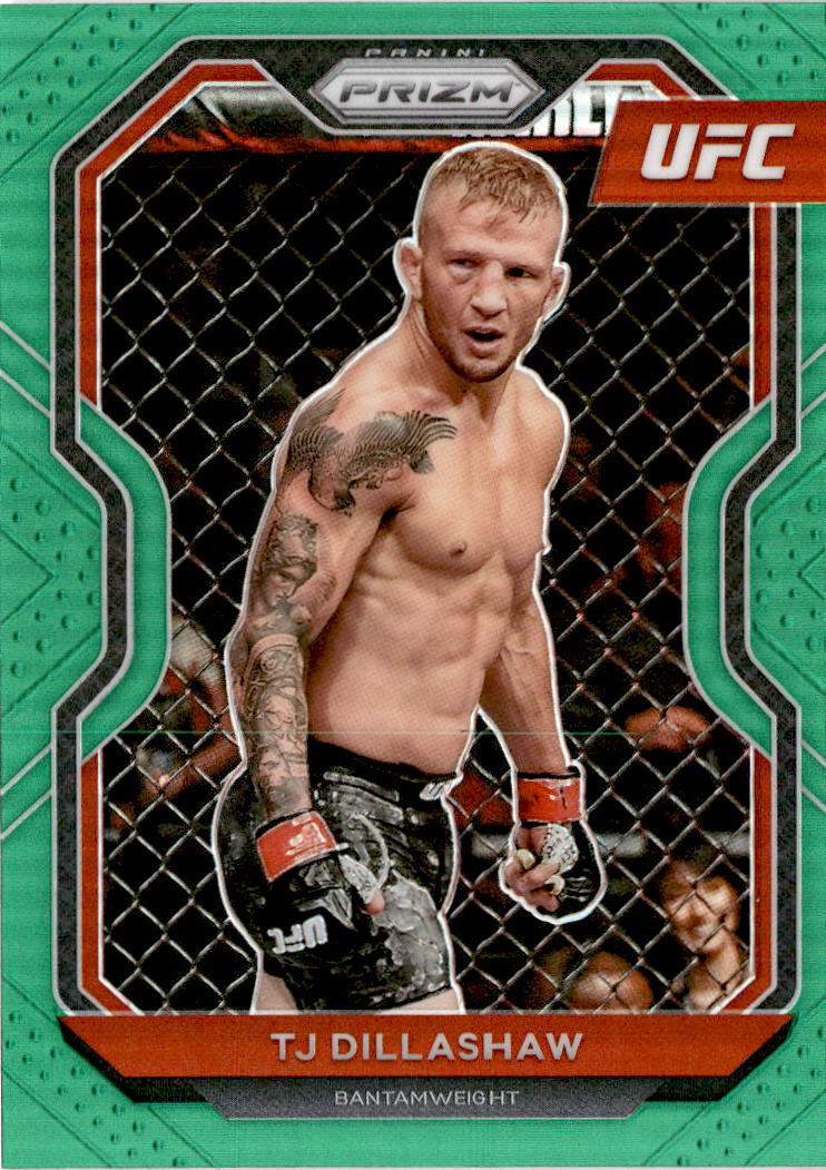 2021 Panini Prizm UFC #23 TJ Dillashaw Green Prizms