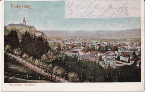 Ansichtskarte "Rudolstadt" ca. 1903, echt gelaufen nach Langebrück - sehr schön - Bild 1 von 2