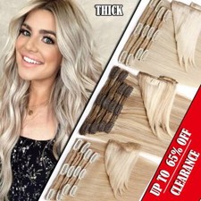 Real THICK 170g Clip In Remy Human Hair Extensions Full Head US Double Weft R5