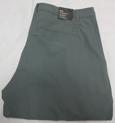 Puma 599244 04 Men's UPF 50+ UV Protection Tailored Fit Jackpot Grey Pants 38/32
