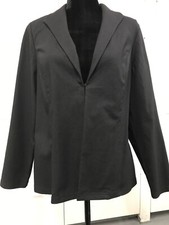 Chico  s Easywear Size 1 black hook front blazer, long sleeves, A bit of stretch