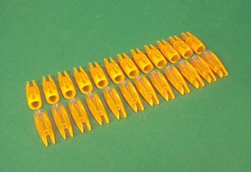 AAE Arizona Archery Enterprises Z Nocks - 1/4" Fluorescent Orange - 2 Dozen
