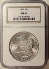 1887-P Morgan Silver Dollar - Better Date - NGC MS63 - Pretty BU Coin