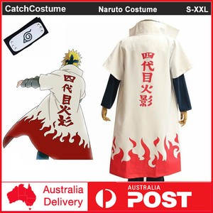Anime Naruto Cosplay Costume 4th Fourth Hokage Namikaze Minato Cape Cloak  Robe | eBay