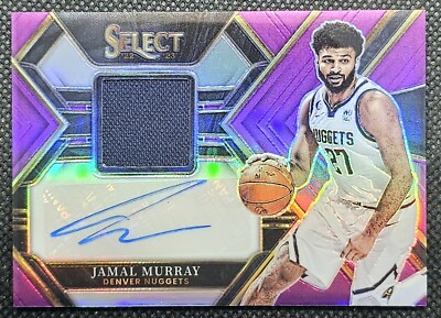 2022-23 Panini  Select Jamal Murray Game WORN Patch Auto Purple /99 SP NUGGETS!