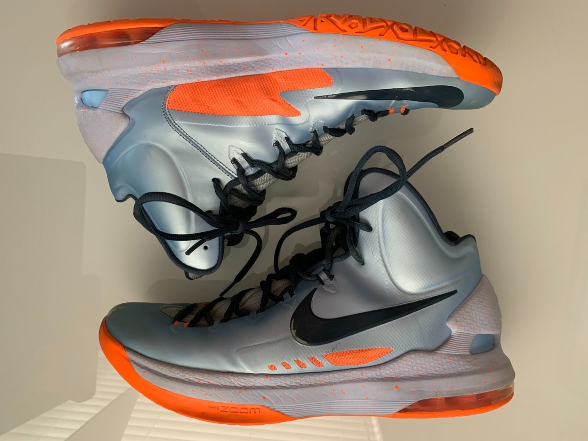Nike KD 5 \'Ice Blue\' Total Orange Basketball Shoes 554988-400 NIKE KEVIN DURANT KD V 5 EASTER TURQUOISE BLUE CITRUS ORANGE  main image 3