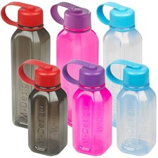 Plastic Drinking Water Bottle Reusable Sports Outdoor Leakproof Flask Multicolor