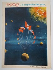 Montreal World Fair Expo 67 Terre des Hommes la Cooperation des Pays in French 