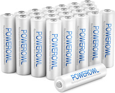 AAA Rechargeable Batteries 24 Pack, POWEROWL High Capacity Rechargeable AAA Batt
