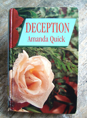Deception ~1993 HC Large Print~ Amanda Quick Tall Dark Stranger Romance Novel  