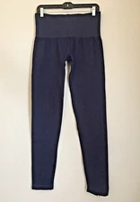 Assets by SPANX Seamless Shaping Leggings Denim Look Women XL Indigo Blue Dark