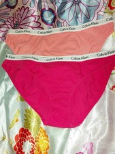 SALE 10 OFF 1WK CALVIN KLEIN Lot/2 VINTAGE COTTON M PANTY LOGO WAISTBAND NWOT