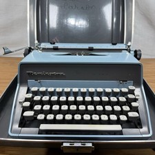1960s Remington Quiet-Riter Eleven RARE Blue Portable Typewriter Case Tested thumbnail
