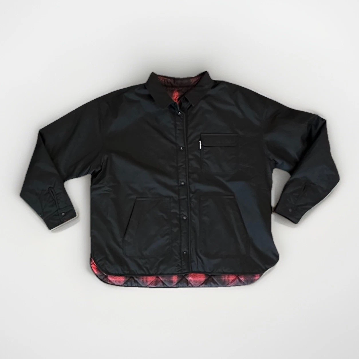 Columbia Women’s Longhorn Ridge Reversible Shirt Jacket, Black/Red, XXL, New