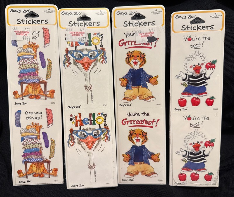 Rare Vintage Suzy’s Zoo Stickers