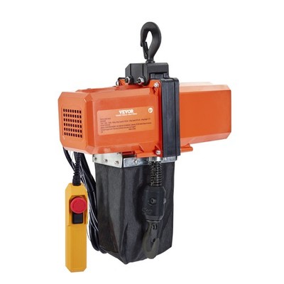 VEVOR Electric Chain Hoist Single Phase Crane Hoist 1100 lbs Load 15 ft Lifting
