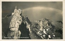 AK - Wendelstein - Bavaria - Wendelsteinkirchl & Rainbow - Hotel Logo - Real Info