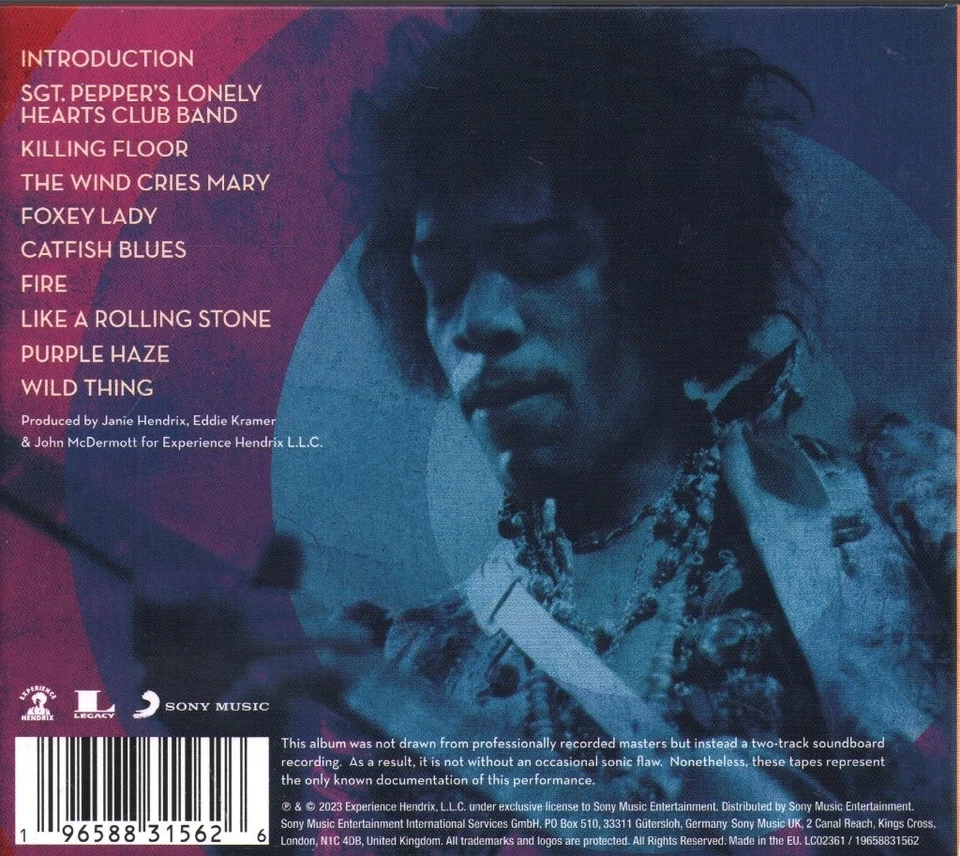 Jimi Hendrix Experience Live Im Hollywood Bowl: 1967 CD Europa Legacy 2023 - Bild 2 von 2
