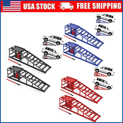Hydraulic Car Ramps 2 Pack Car Ramp High Lift 11000LBS Automotive Truck Cars Ser