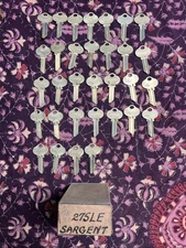 Lot of (32) Sargent 275 LA KEY BLANKS Locksmith Uncut 5 Pin Vintage