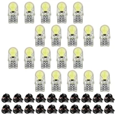 For Toyota 20x T10 Canbus White Dashboard Gauge LED Bulb Lights w/ 1/2" Socket
