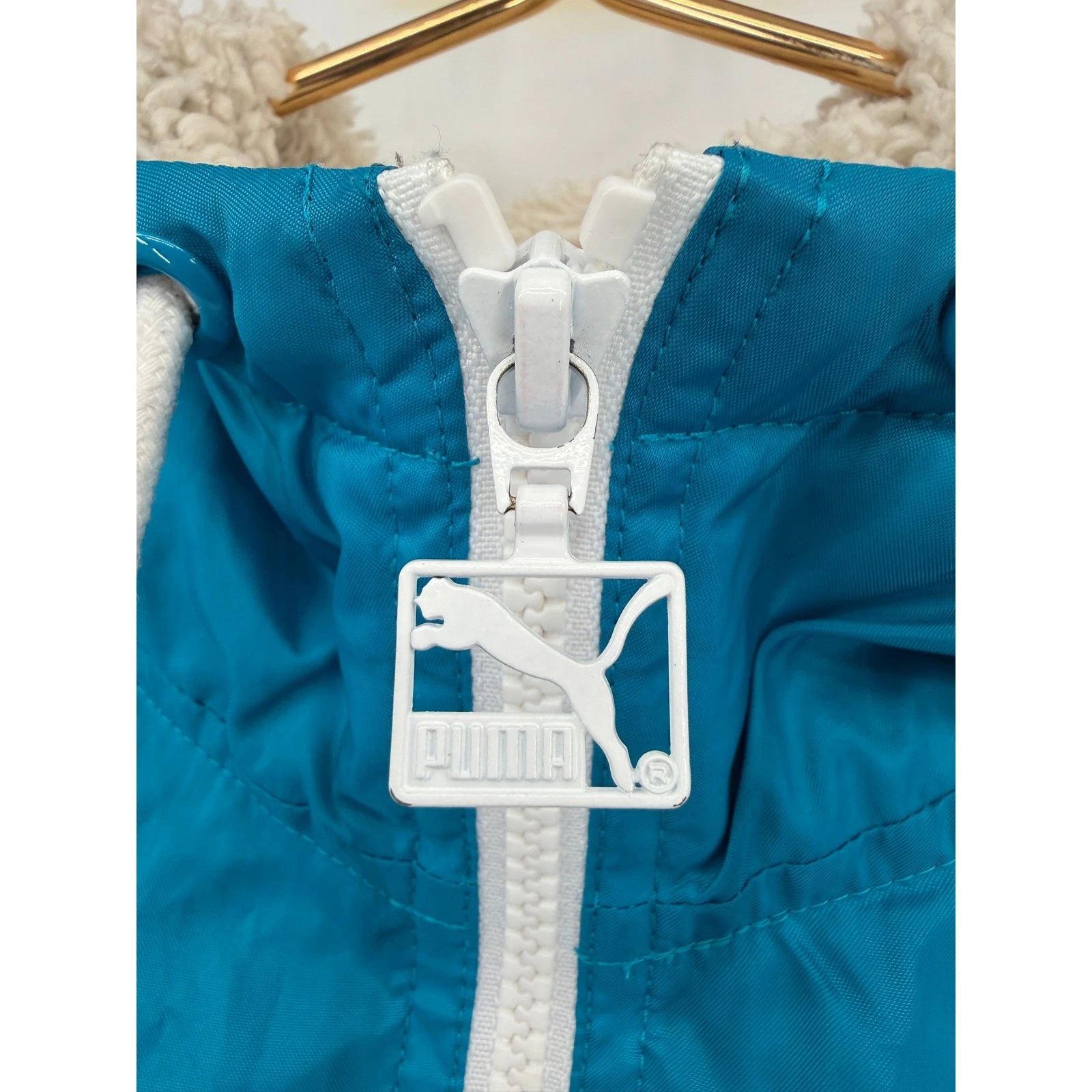 Puma Mens Sportlifestyle Colorblock Sherpa Hooded Windbreaker Jacket Blue Grey S image 4