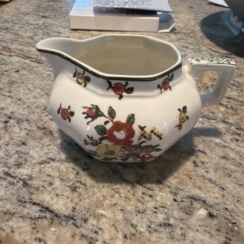 Antique ROYAL DOULTON Old Leeds Sprays Creamer Hallmark Early 1900'S