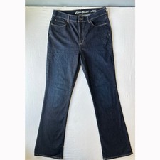Eddie Bauer Voyager High Rise Bootcut Dark Blue Jeans Womens Sz 12 Tall Western