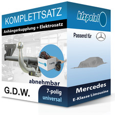 G.D.W. Anhängekupplung abnehmbar und E-Satz für Mercedes E-Klasse Limousine 23-