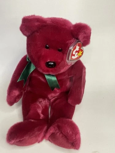 Ty Beanie Buddy Teddy The Bear Cranberry 14” Large W/Tags 1998 Vintage