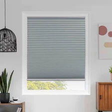 Cut-To-Size Evening Snowfall Cordless Blackout Polyester Cellular Shades 29 In. 